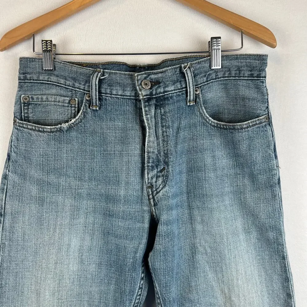 Levis 514 Jeans Mens 33x32 Blue Straight‎ Mid Rise Dark Wash Denim